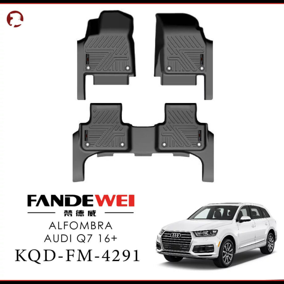 Audi Q7 2016+, Alfombra de Bandeja, 2 filas, Fandewei