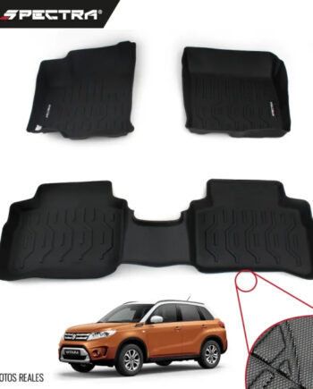 Suzuki Vitara 2016-2024, Alfombras de Bandeja Corrugadas, 2 Filas, Spectra.