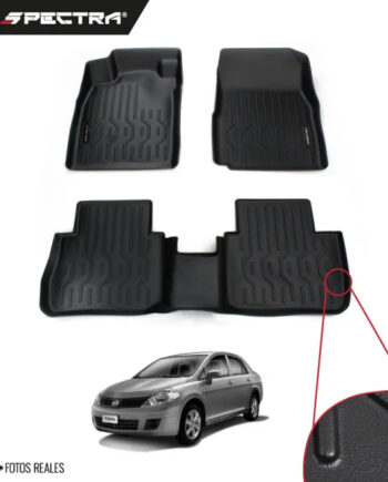 Nissan Tiida 2005-2018, Alfombras de Bandeja Lisas, 2 filas, Spectra.