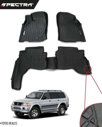 Mitsubishi Montero Sport Nativa 1996-2014, Alfombras de Bandeja Corrugadas, 2 filas, Spectra.