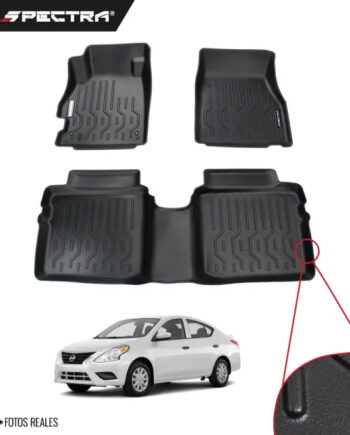 Nissan Versa 2016-2025, Alfombras de Bandeja Lisas, 2 filas, Spectra.