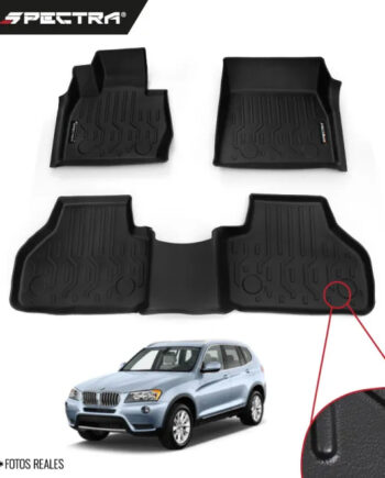 BMW X3 2011-2018, Alfombras de Bandeja Lisas, 2 filas, Spectra.
