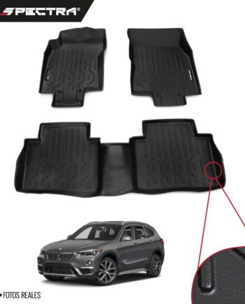 BMW X1 2016-2022, Alfombras de Bandeja Lisas, 2 filas, Spectra.