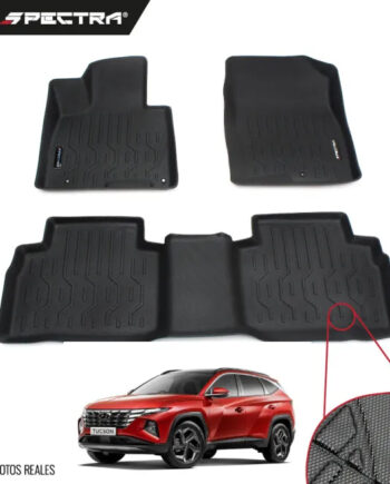Hyundai Tucson 2022-2026, Alfombras de Bandeja Corrugadas, 2 Filas Spectra.