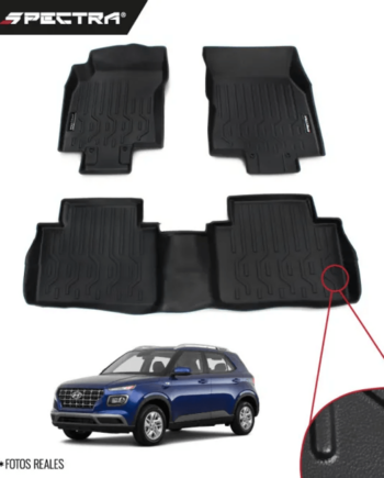 Hyundai Venue 2020-2025, Alfombras de Bandeja Lisas, 2 filas, Spectra.