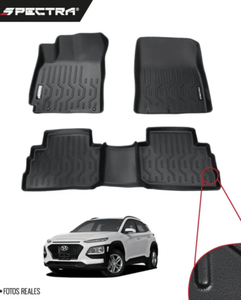 Hyundai Kona 2017-2021, Alfombras de Bandeja Lisas, 2 filas, Spectra.
