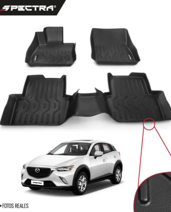 Mazda CX-3 2016-2024, Alfombras de Bandeja Lisa, 2 filas, Spectra.