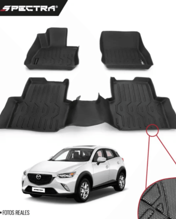 Mazda CX-3 2016-2024, Alfombras de Bandeja Corrugada, 2 filas, Spectra.