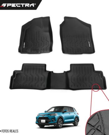 Toyota Raize 2021-2023, Alfombras de Bandeja Corrugadas, 2 filas, Spectra.