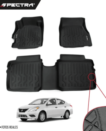 Nissan Versa 2016-2025, Alfombras de Bandeja Corrugadas, 2 filas, Spectra.