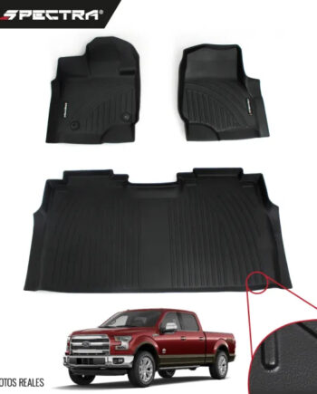 Ford F-150, 2015-2020, Alfombras de Bandeja Lisas, 2 filas, Spectra