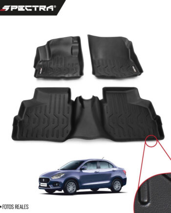 Suzuki Dzire 2019-2021, Alfombras de Bandeja Lisas, 2 filas, Spectra.