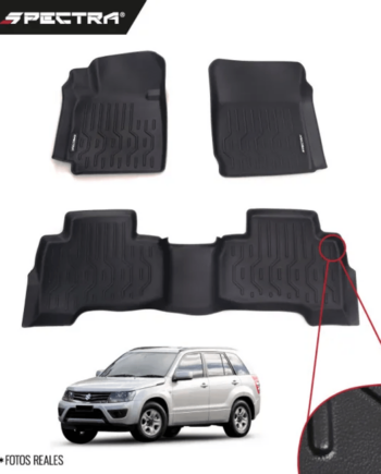 Suzuki Grand Vitara 2006-2021, Alfombras de Bandeja Lisas, 2 filas, Spectra.