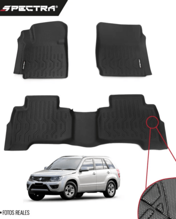 Suzuki Grand Vitara 2006-2021, Alfombras de Bandeja Corrugadas, 2 filas, Spectra.
