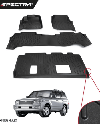 Toyota Land Cruiser 1998-2007, Alfombras de Bandeja Lisas, 3 filas, Spectra.