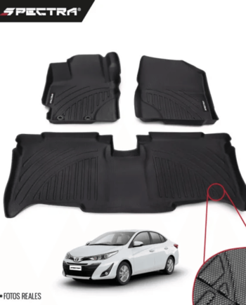 Toyota Yaris 2013-2017, Alfombras de Bandeja Corrugadas, 2 filas, Spectra