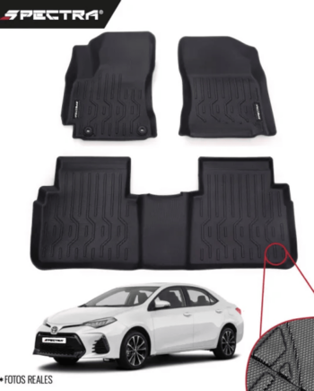 Toyota Corolla 2019-2025, Alfombras de Bandeja Corrugadas, 2 filas, Spectra.