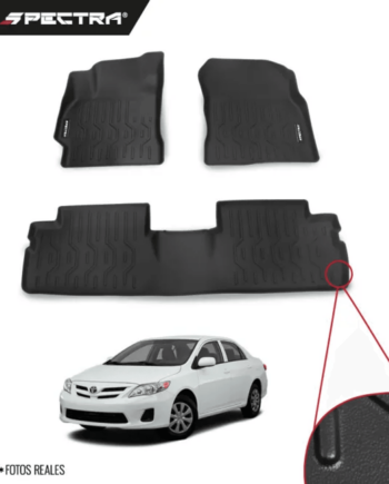 Toyota Corolla 2007-2014, Alfombras de Bandeja Lisas, 2 filas, Spectra.