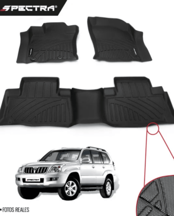 Toyota Prado 2003-2009, Alfombras de Bandeja Corrugadas, 2 filas, Spectra.