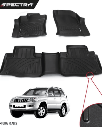Toyota Prado 2003-2009, Alfombras de Bandeja Lisas, 2 filas, Spectra.