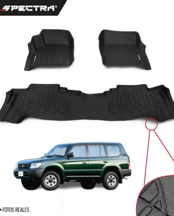 Toyota Prado 4 Puertas 1996-2002, Alfombras de Bandeja Corrugadas, 2 filas, Spectra.