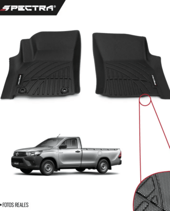 Toyota Hilux 2015-2021, Alfombras de Bandeja Lisas, 1 Fila, Spectra.