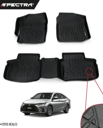 Toyota Yaris 2023-2025, Alfombras de Bandeja Corrugadas, 2 filas, Spectra.