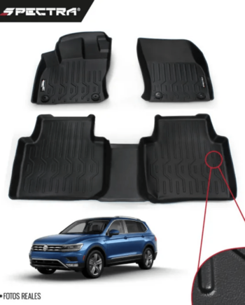 Volkswagen Tiguan 2018-2019, Alfombras de Bandeja Lisas, 2 filas, Spectra.