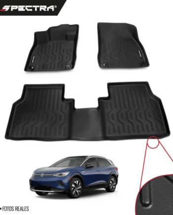 Volkswagen ID4 2021-2025, Alfombras de Bandeja Lisas, 2 filas, Spectra.