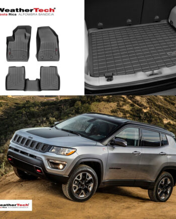 Combo Jeep Compass 2017-2025, Alfombras de Bandeja, 2 filas y cajuela, WeatherTech