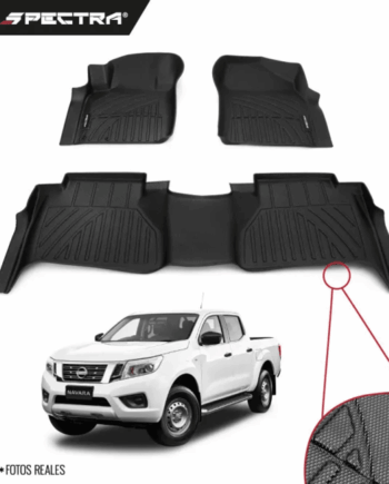 Nissan NP300 2016-2025 / Dongfeng Rich 6, Sin Porta Vaso, Alfombras de Bandeja Corrugadas, 2 filas, Spectra.
