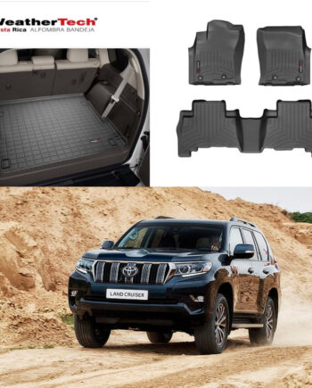 Combo Toyota Prado 2010-2024, Alfombras de Bandeja, 2 filas y cajuela, WeatherTech