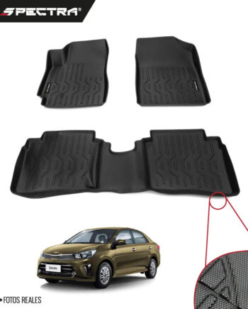 Kia Soluto 2024-2025, Alfombras de Bandeja Corrugadas, 2 filas, Spectra.