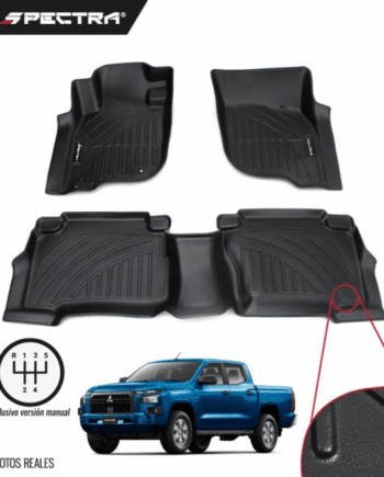 Mitsubishi L200 Manual 2024-2025, Alfombra de Bandeja Lisa, 2 Filas, Spectra.