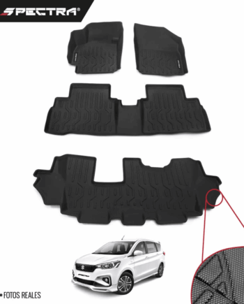 Suzuki Ertiga 2020-2025, Alfombras de Bandeja Corrugadas, 3 filas, Spectra.