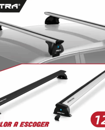 Racks de Techo estilo wingbar de 120cm y agarre de uña, Color a escoger, Spectra (Incluyen instalación)