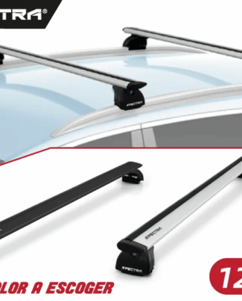 Racks de Techo estilo wingbar de 120cm y agarre de prensa, Color a escoger, Spectra (Incluyen instalación)