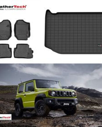 Combo Suzuki Jimny Manual de 3 Puertas 2024-2025, Alfombras de Bandeja, 2 filas y cajuela, WeatherTech.
