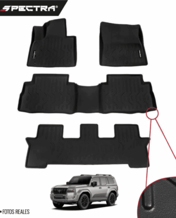 Toyota Prado 2024-2025, Con nevera, Alfombras de Bandeja Lisas, 3 filas, Spectra.
