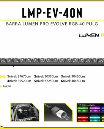 Barra LED Evolve RGB de 40″ (7 colores), Lumen Pro (No incluye instalación)
