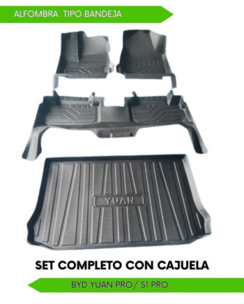 BYD Yuan Pro / S1 Pro, Alfombras de Bandeja, 2 filas y cajuela.