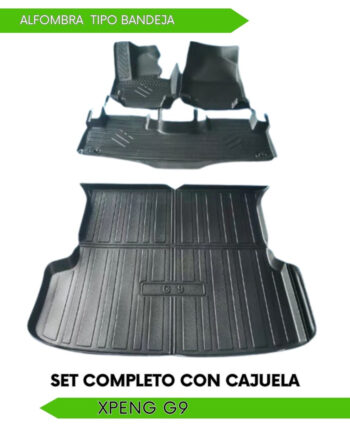 XPeng G9 2024-2025, Alfombras de Bandeja, 2 filas y cajuela.
