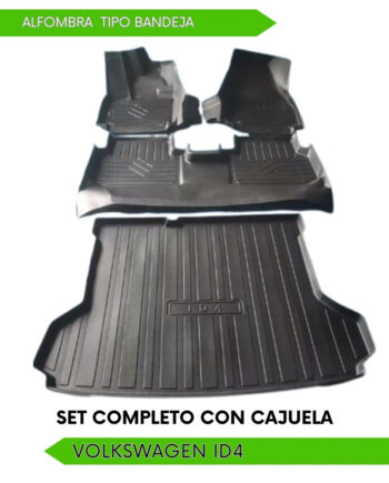 Volkswagen ID4 2020-2025, Alfombras de Bandeja, 2 filas y cajuela.