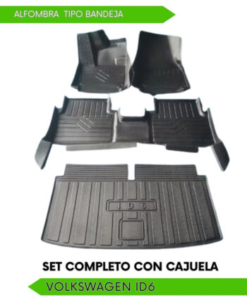 Volkswagen ID6 2021-2025, Alfombras de Bandeja, 2 filas y cajuela.