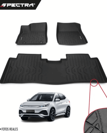 BYD Yuan Plus 2022-2025, Alfombras de Bandeja Corrugada, 2 filas, Spectra.