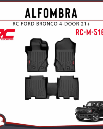 Ford Bronco 2021-2025 (4 Puertas), Alfombras de Bandeja, 2 filas, Rough Country.